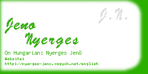 jeno nyerges business card